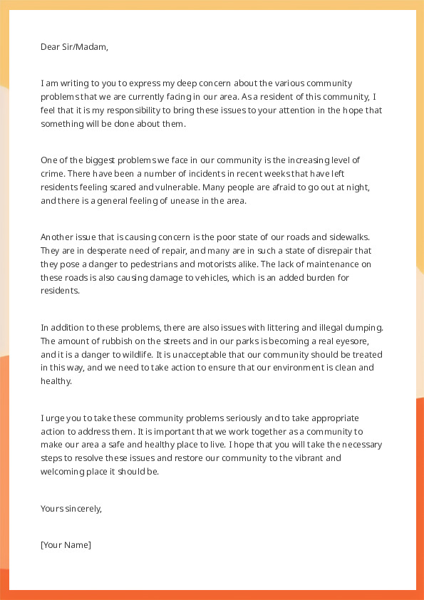 Complain About Community Problems