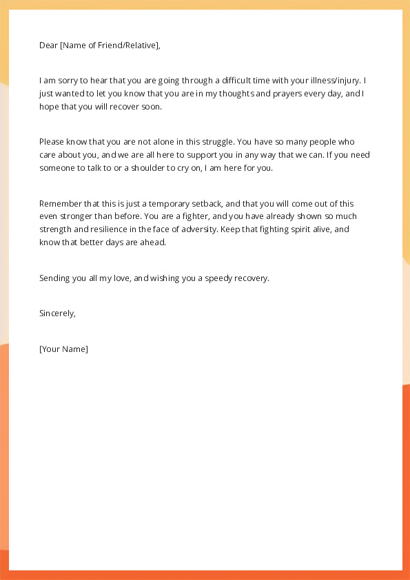 Write a Get-well Message to a Friend or Relative Suffering from an Illness or Injury 2