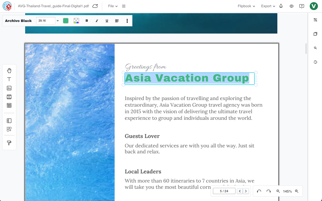 Online PDF editor